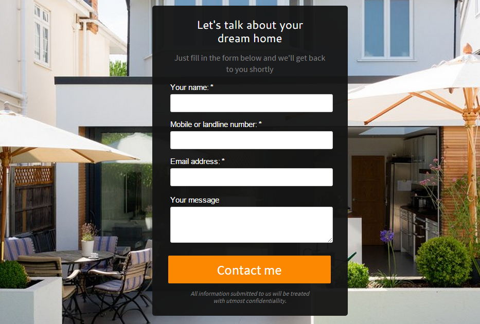 This background image conflicts with the call to action, confusing the eye.