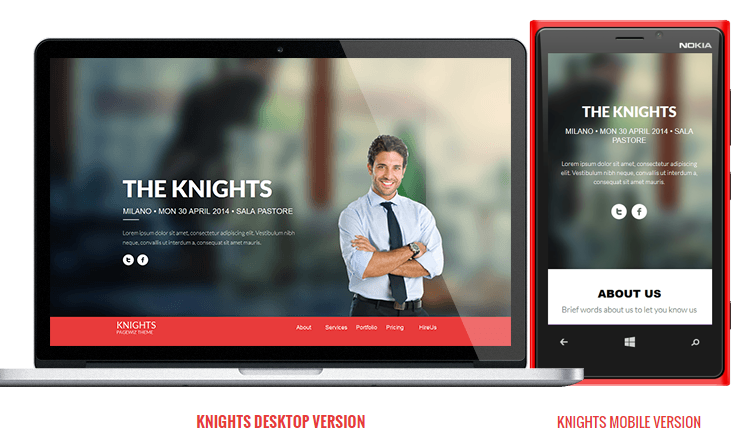 Look for landing page templates that supports a separate mobile experience.